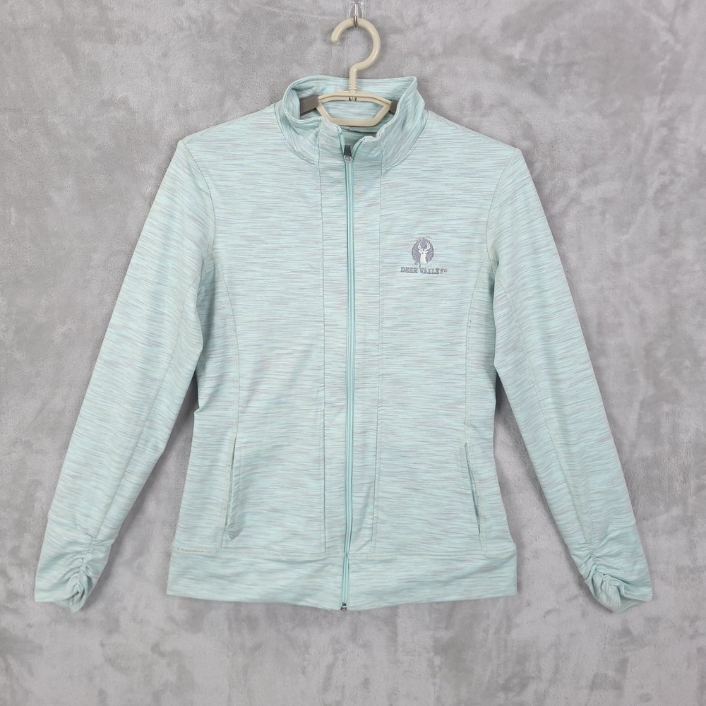 Straight Down Activewear Jacket Womens Small Fitted Long Sleeve Full Zip Golf